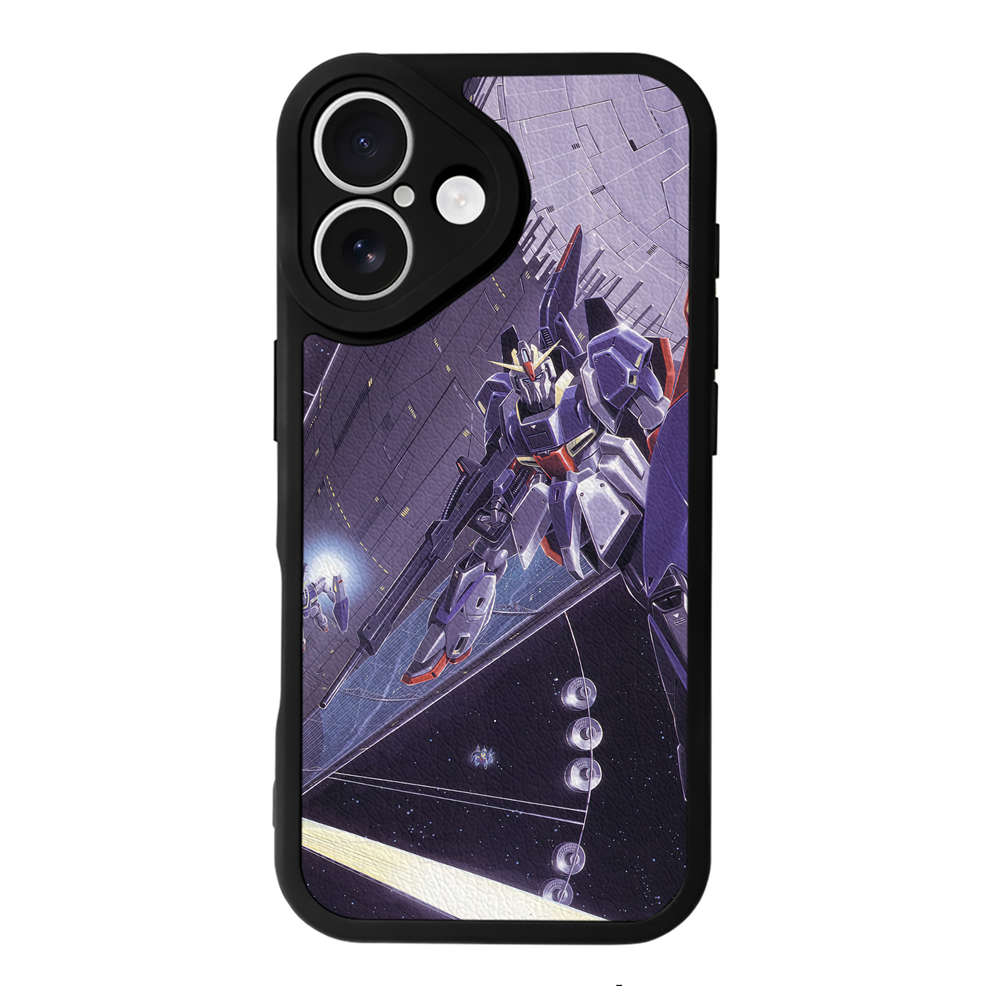 （画像用） 機動戦士ガンダム Mobile Suit Gundam 【iPhone 16シリーズ対応】シリコンスマホケース（レザー調） 材質：シリコン
